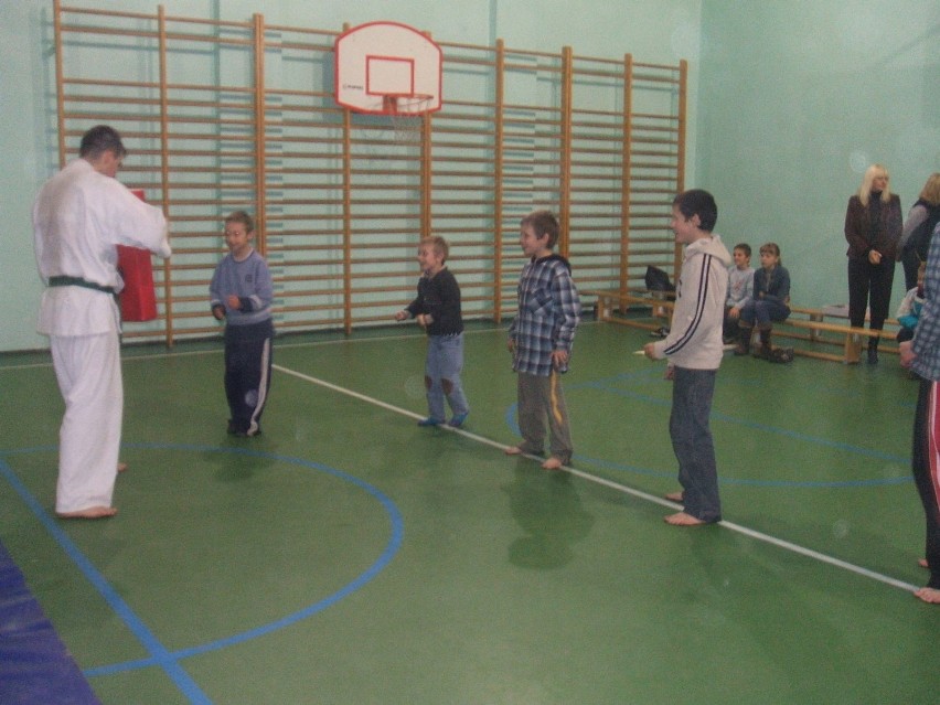 Pokazowa lekcja karate.