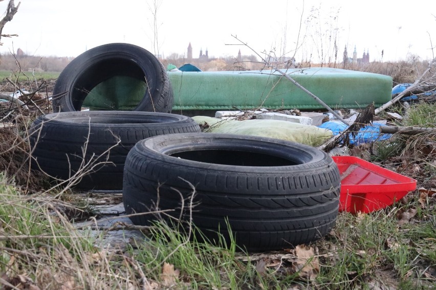 Dzikie wysypisko śmieci na ulicy Bobrowej w Legnicy, zobaczcie zdjęcia
