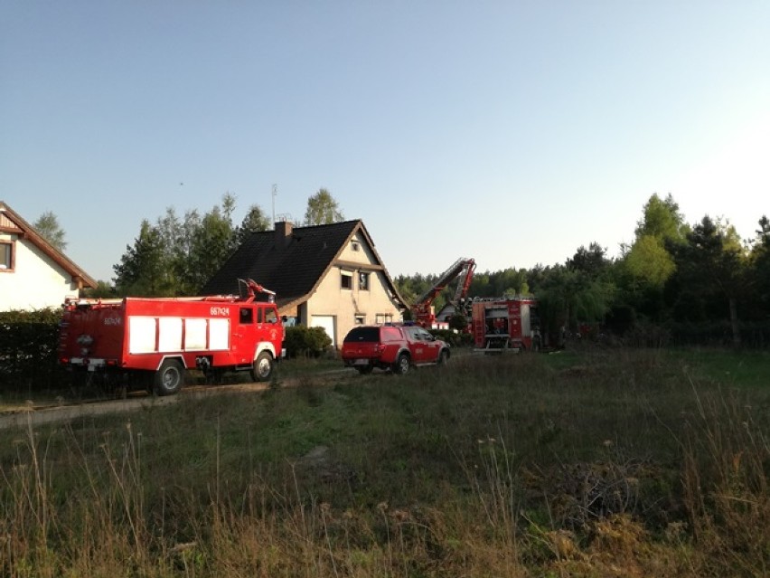 Pożar budynku mieszkalnego w Głubczynie koło Krajenki