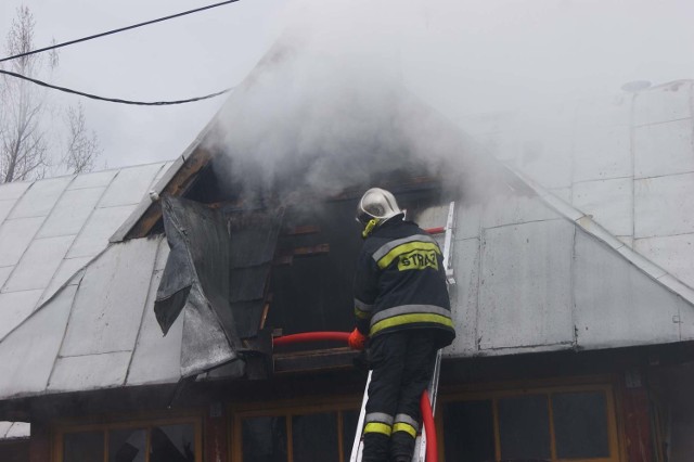 Pożar na ulicy Szkolnej w Zakopane