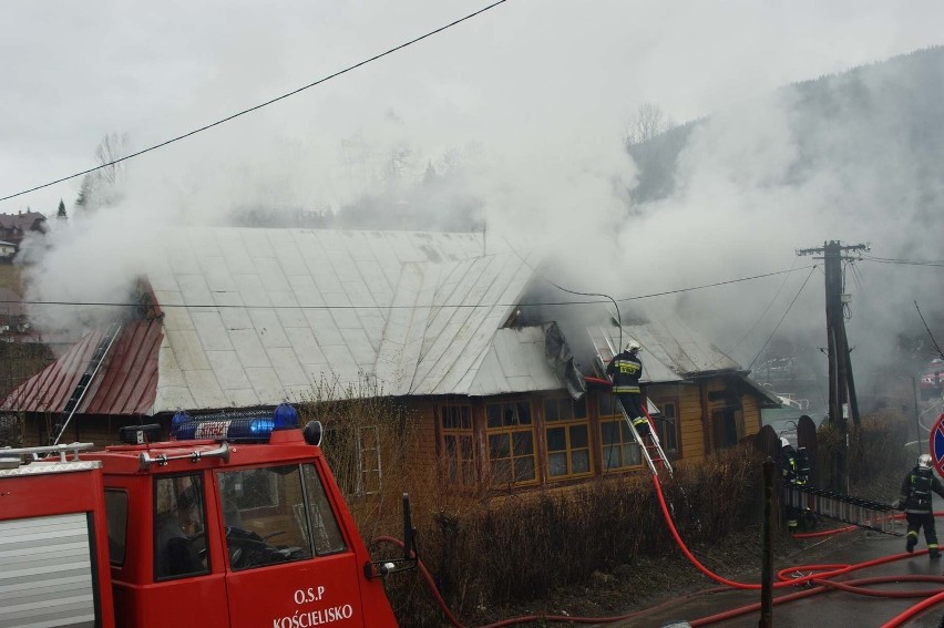 Pożar na ulicy Szkolnej w Zakopane