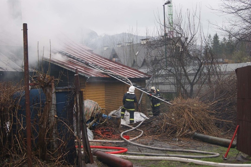 Pożar na ulicy Szkolnej w Zakopane
