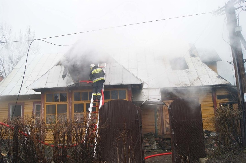 Pożar na ulicy Szkolnej w Zakopane