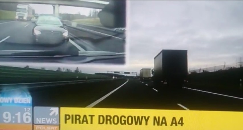 Pirat drogowy z A4 chciał "pouczyć" innych. Jednak będzie kara! [AKTUALIZACJA]