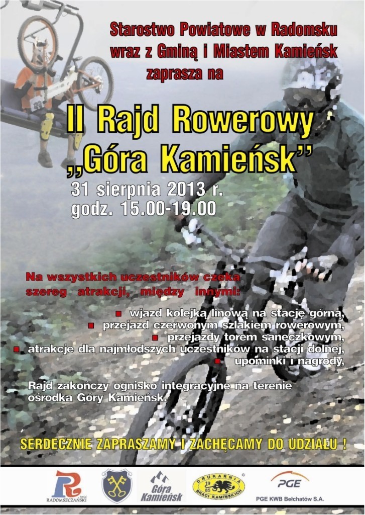 II Rajd Rowerowy ze starostwem powiatowym w Radomsku -  „Góra Kamieńsk”