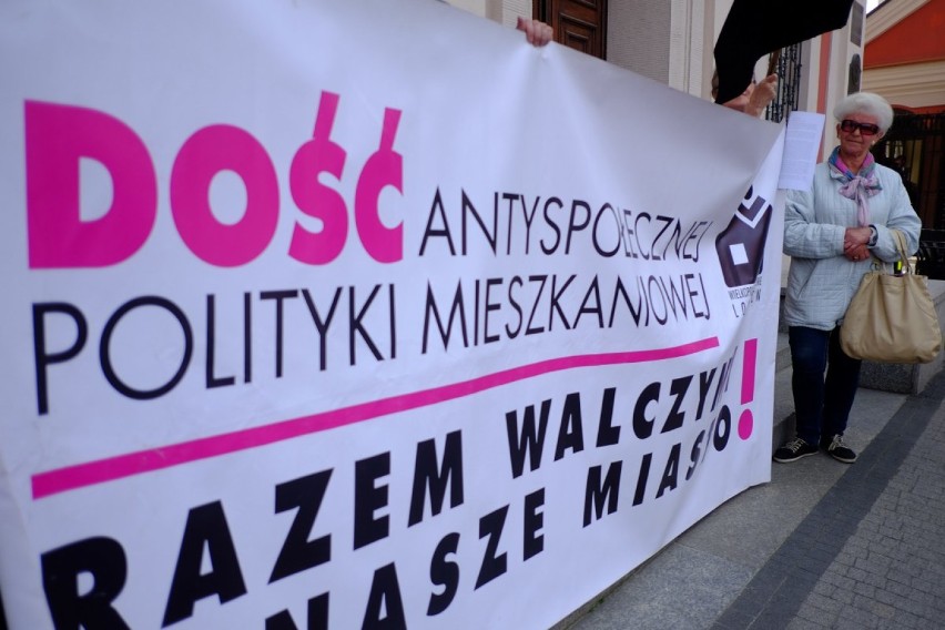 Pikieta przeciw polityce mieszkaniowej miasta Poznania