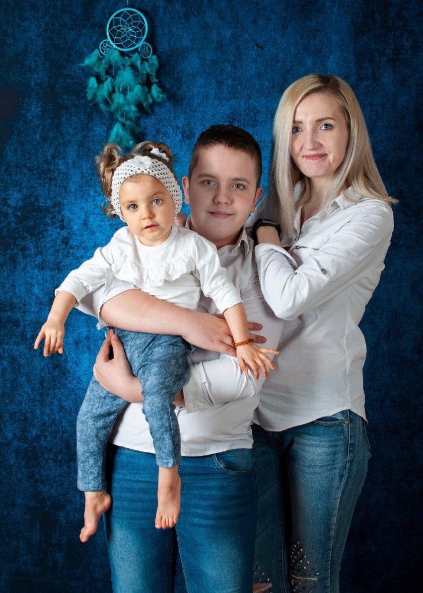 Anna Bednarska z córką Zuzanną i synem Pawłem