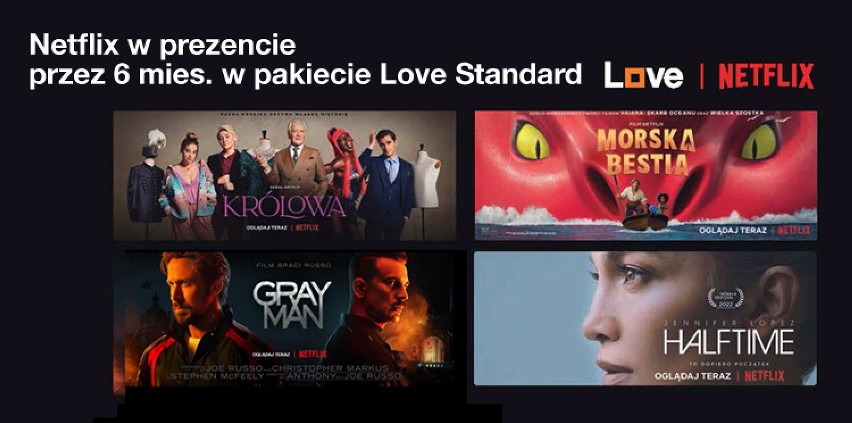 Netflix w prezencie przez 6 mies. w pakiecie Orange Love Standard. Idealna oferta na wakacje