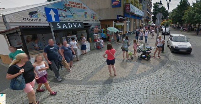 Ustka zarejestrowana na kamerach Google Street View.