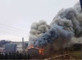 Pożar w Żabnicy. Płonęła hala zakładu przy tartaku. „Cała hala w ogniu”