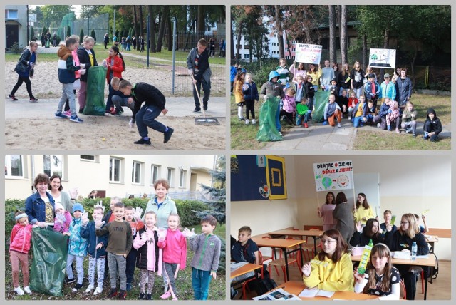 Akcja Sprzątanie Świata w Szkole Podstawowej nr 5 przy ulicy Wienieckiej we Włocławku, 16 września 2022 roku.