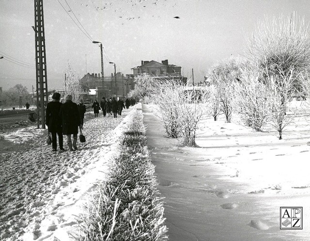 Ulica Partyzantów w Zamościu. Zima 1969 roku