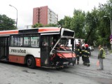 Wypadek autobusu na Lutomierska/Klonowa: 7 osób rannych [zdjęcia+wideo]