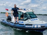 Bezpiecznie nie tylko na lądzie. Policyjni wodniacy patrolują jezioro Miedwie