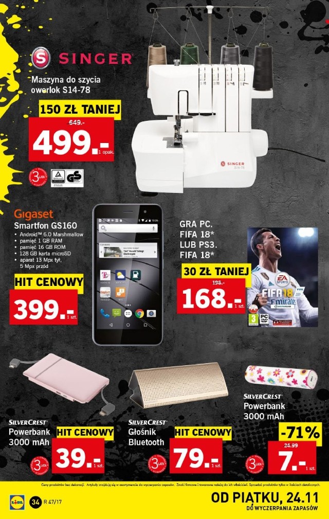 Jakie oferty czekają na Ciebie podczas Black Friday w innych sklepach? Kliknij tutaj:
Black Friday 2017 - promocje w Czarny Piątek [gazetka BIEDRONKA, AUCHAN, LIDL, TESCO, JYSK...]