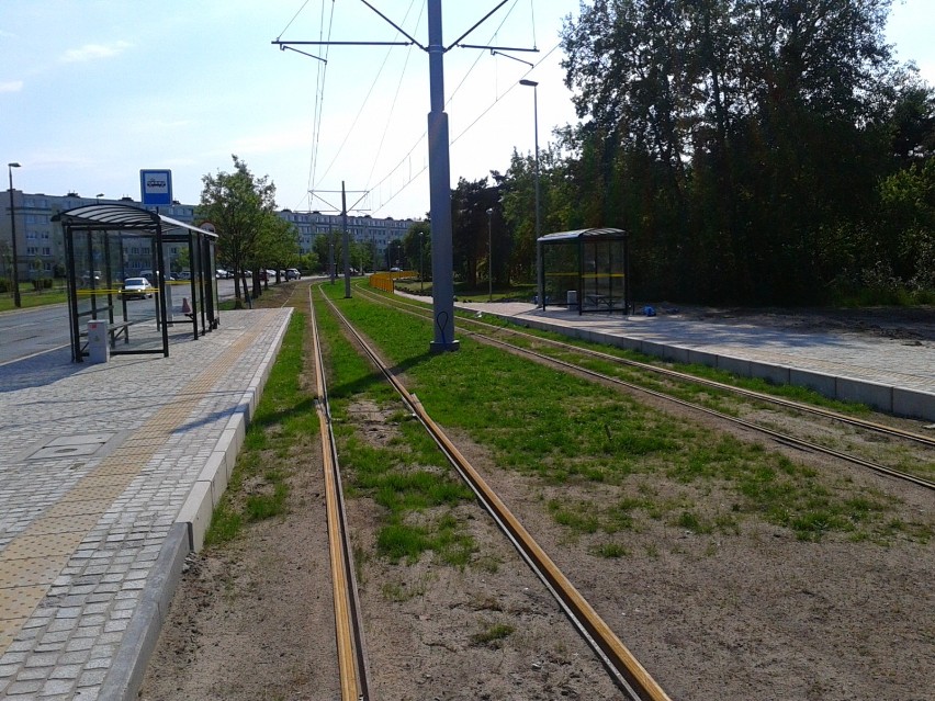 Trwają prace wykończeniowe na budowanej linii tramwajowej na toruńskie Bielany.