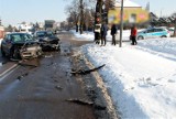 Policja pracowała na miejscu wypadku na Suchostrzygach w Tczewie