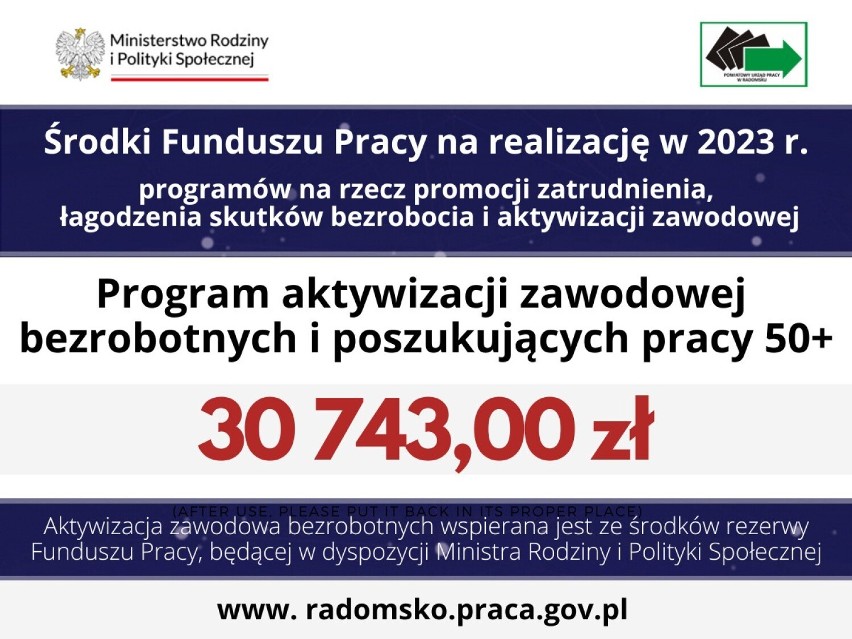 PUP w Radomsku pozyskał dodatkowe pieniądze na pomoc osobom...