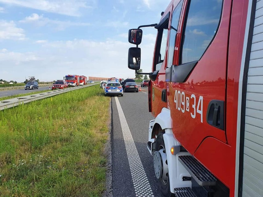 Karambol na autostradzie A1