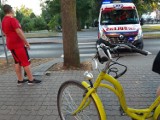 Potrącenie rowerzysty w centrum Szczecinka [zdjęcia]