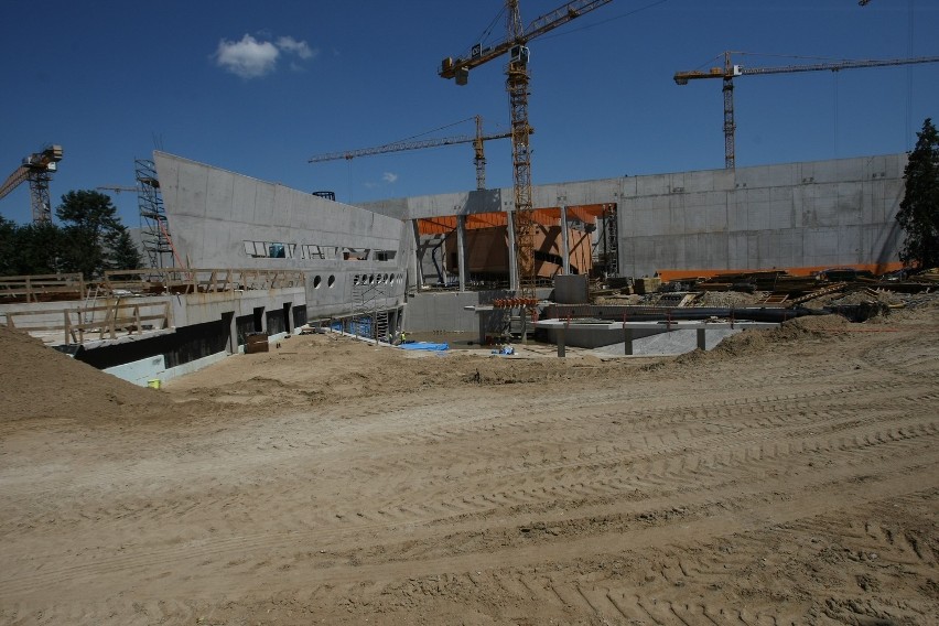 Wrocław: Afrykarium w budowie - konstrukcja budynku prawie gotowa