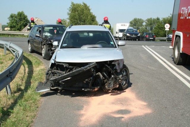 Do wypadku doszło przy wyjeździe z drogi powiatowej na trasę Tuchola-Chełmno-Touń