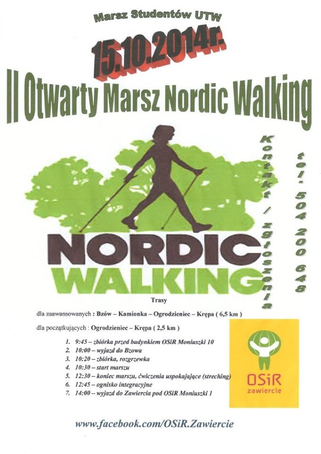 Otwarty Marsz Nordic Walking w Ogrodzieńcu.
