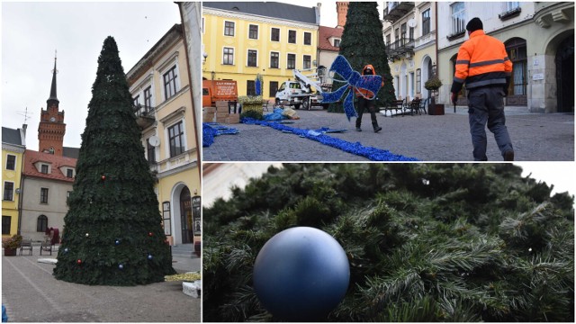 Konstrukcja tarnowskiej choinki  na pl. Kazimierza jest już złożona. Trwa przystrajanie miejskiego drzewka