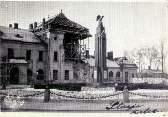 Zbombardowany przez Niemców dworzec kolejowy w Kielcach, zbiory Muzeum Historii Kielc