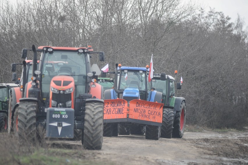 Rolniczy protest w Lesznie