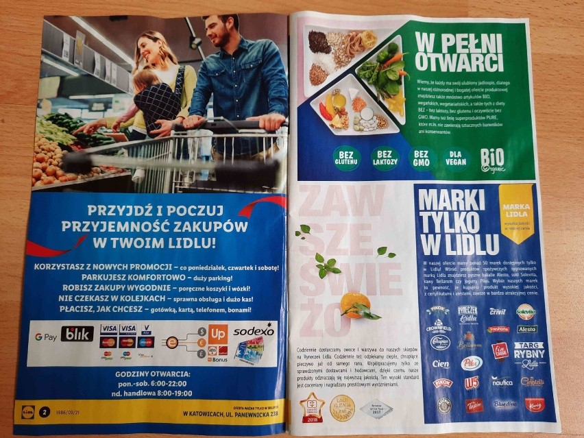 Gazetka na otwarcie sklepu Lidl w Katowicach przy ul....