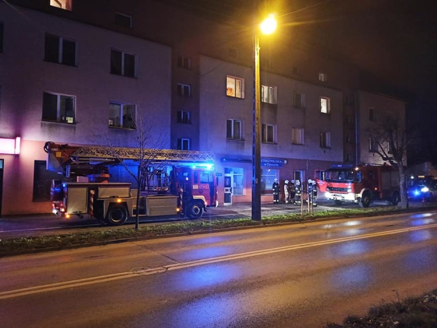 Pożar na Piotrkowskiej w Opocznie
