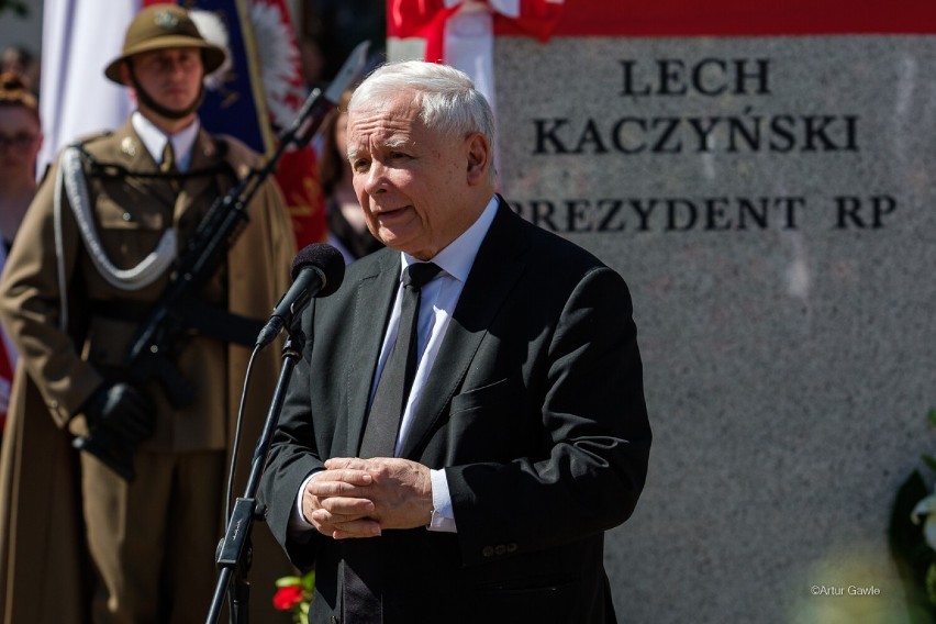 Odsłonięcie pomnika prezydenta Lecha Kaczyńskiego w...