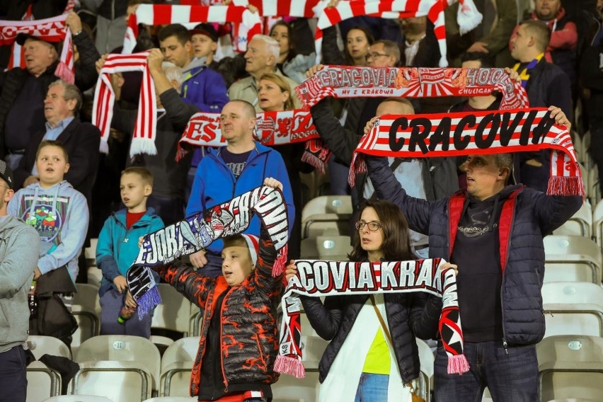 Kibice na meczu Cracovia - Pogoń Szczecin