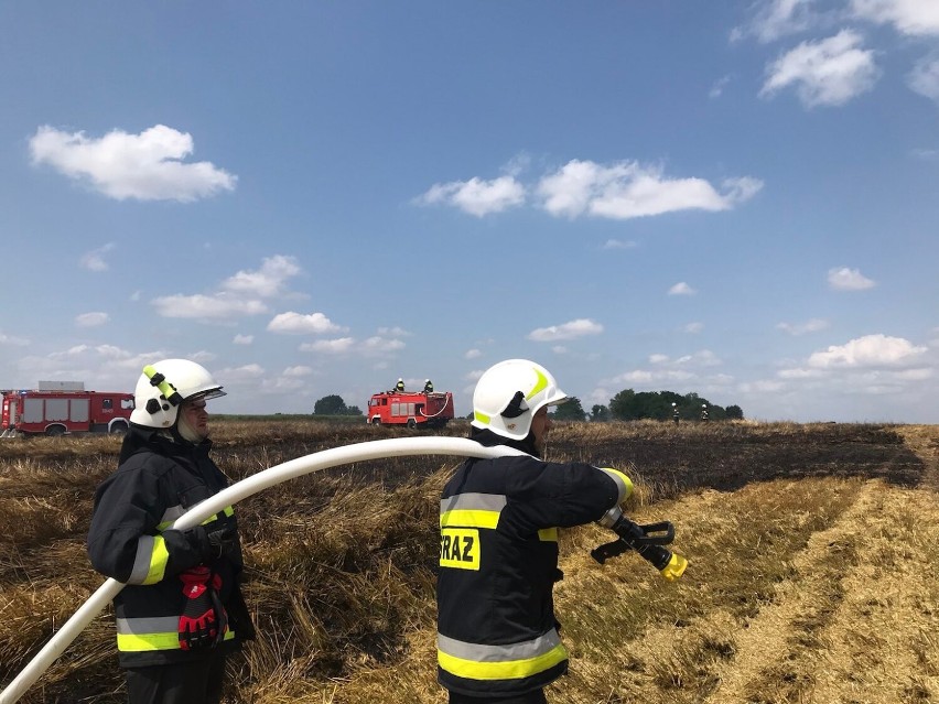 Pożar na polu w Raciborowicach, 17.07.2021