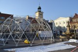 Remont fontanny na rynku w Rybniku. Konstrukcja w kształcie igloo stanie na czas prowadzenia prac