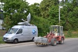 TVN24 w Skarszewach. Ekipa telewizyjna zainteresowana kontrowersyjną rewitalizacją parku