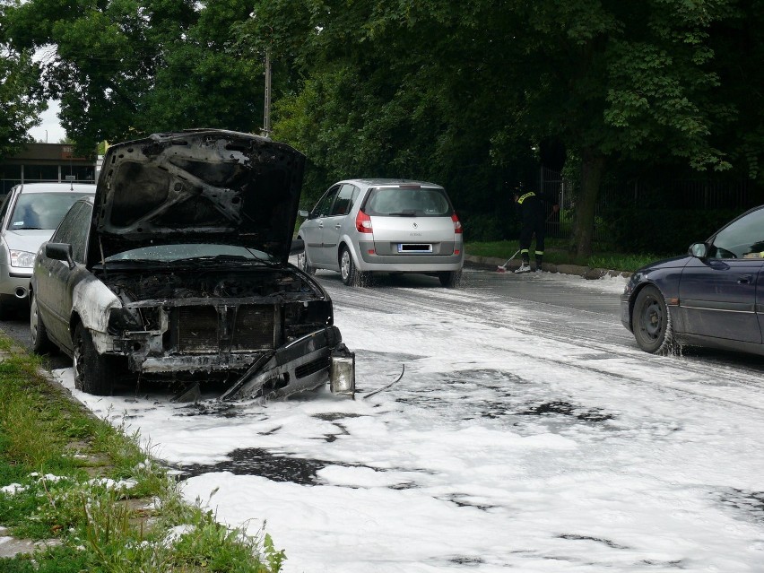 Pożar samochodu na Starościńskiej w Chełmie