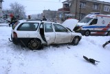Krotoszyn: dwa auta zderzyły się na ulicy Pukackiego (ZDJĘCIA)