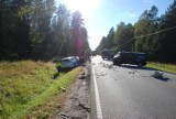 Wypadek w Kaliskach. Zderzenie trzech samochodów. 5 osób rannych!
