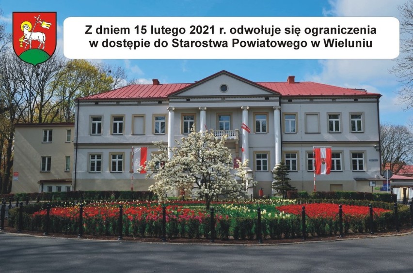 Starostwo Powiatowe w Wieluniu powróciło do normalnej działalności