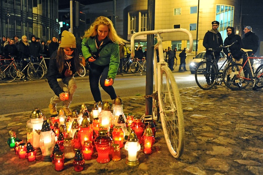 Przy ul. Św. Marcin stanął Ghost Bike