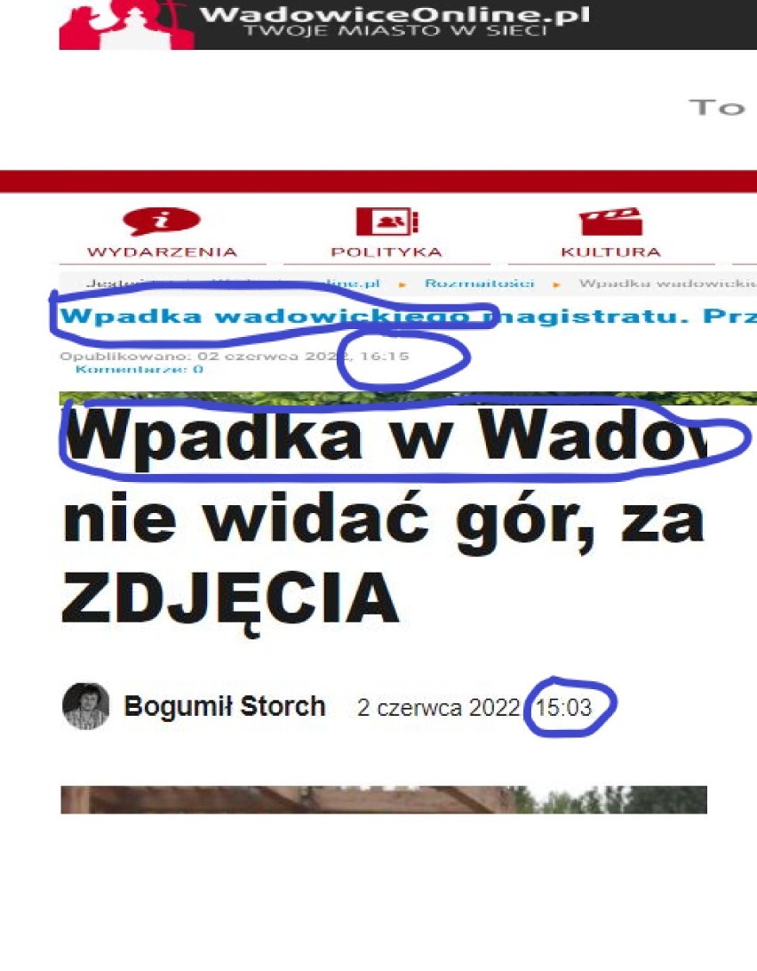 No wpadka, po prostu wpadka - zrzut ekranu ku pamięci...