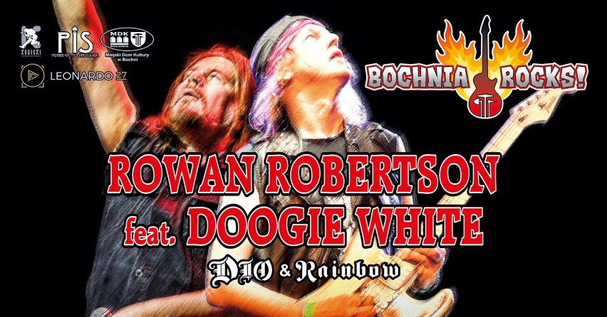 W czwartek w Bochni wystąpią Rowan Robertson i Doogie White. Wykonają klasyki Rainbow i DIO
