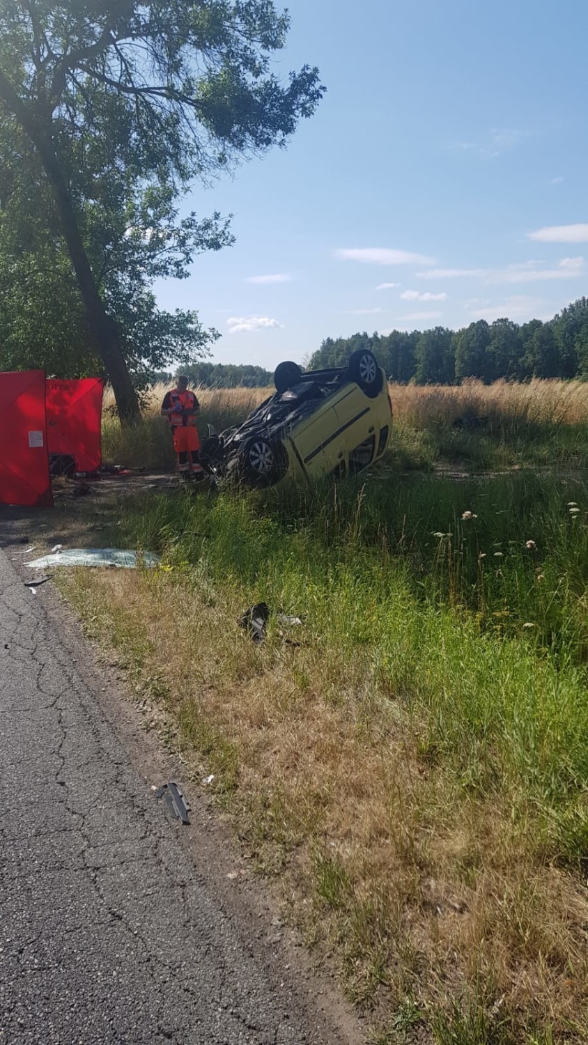 Wypadek na DW 905 w miejscowości Grojec 15.07.2019.