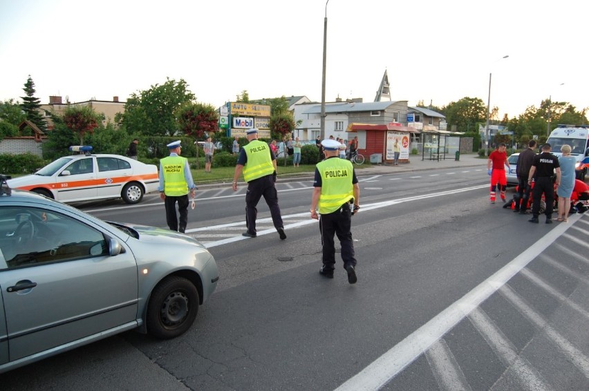 Wypadek w Rumi na ul. Dąbrowskiego