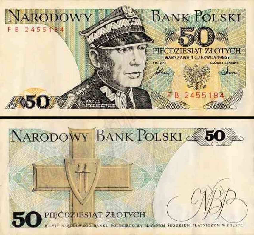 Banknot 50 zł 1986 rok - 39 zł
