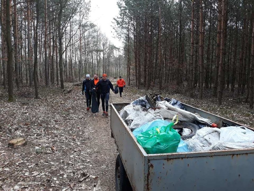 Oleśnica: Biegacze i leśnicy sprzątali las (ZDJĘCIA) 