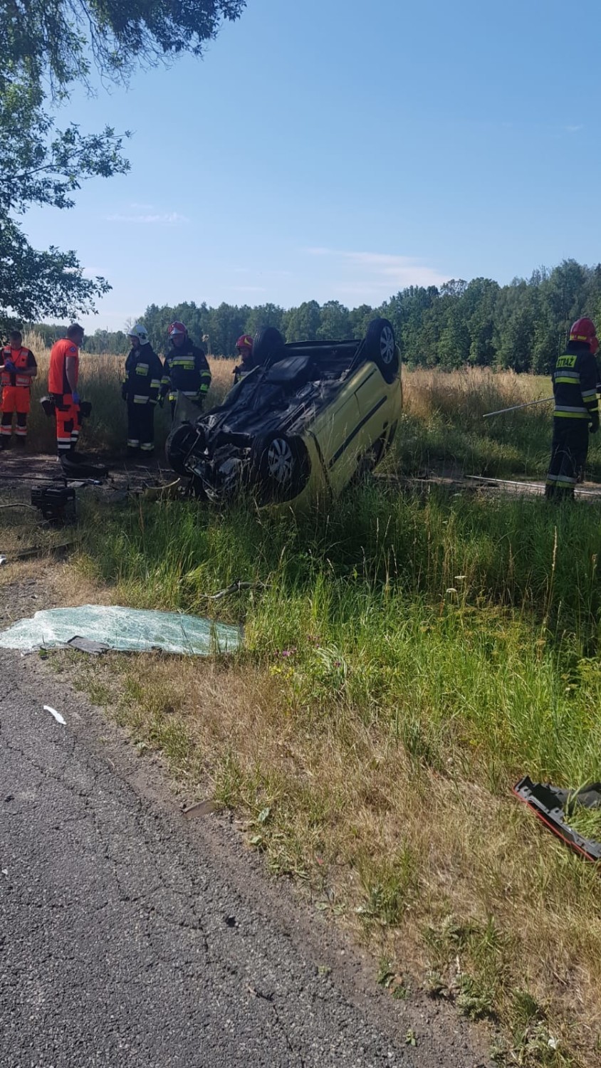 Wypadek na DW 905 w miejscowości Grojec 15.07.2019.