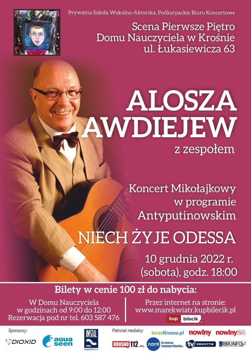 Mikołajkowy koncert. Alosza Awdiejew zaśpiewa na Scenie Pierwsze Piętro w Krośnie